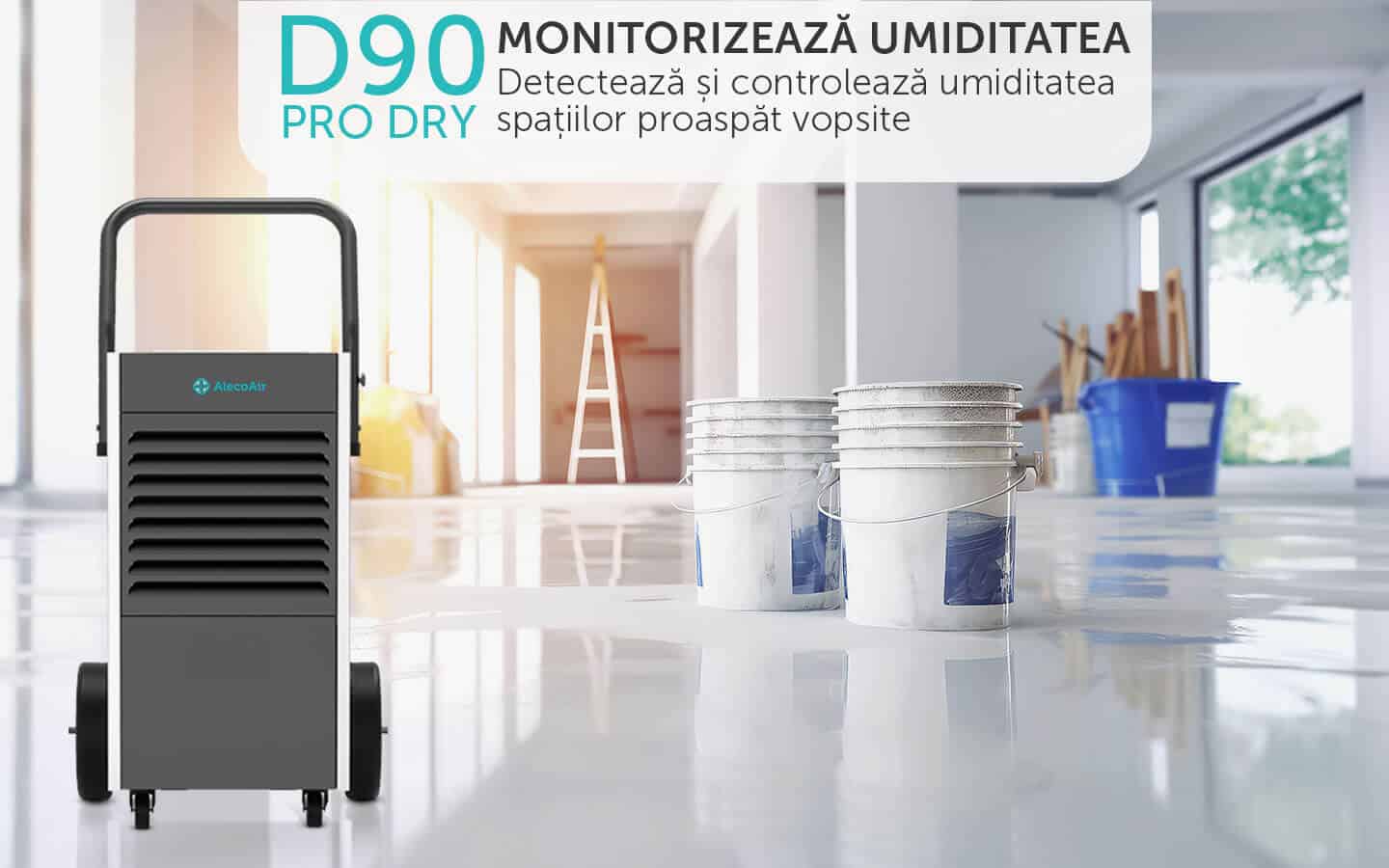 Dezumidificator Profesional AlecoAir D90 DRY PRO – Eficiență Maximizată pentru Spații Mari